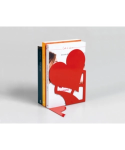 FERMALIBRO IN ACCIAIO "MON AMOUR" ROSSO.